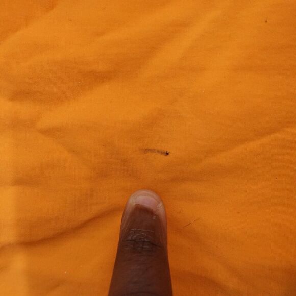 Lands' End Ski Jacket Men's Large Orange 100% Nylon Half Zip Pockets Long Sleeve - Picture 4 of 8